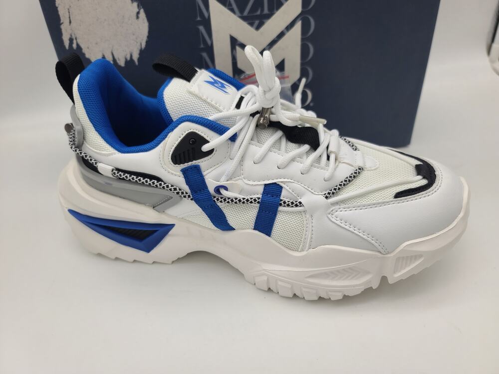 Mazino Oasis Fashion Royal Blue & White Sneakers Men 9.5 NEW w/Box